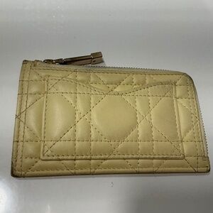 Dior Cannage quilted leather card case